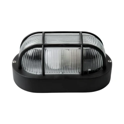Imagen de APLIQUE OVAL NEGRO IP54 E27 MAX40W