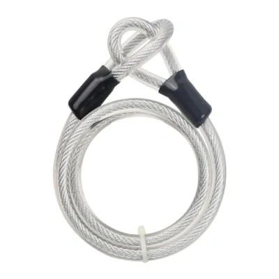 Imagen de Wisebom Cable Antirrobo Bici, 1,2m x 12mm de acero Doble lazo Bicicleta Bucle Seguridad para Cadena