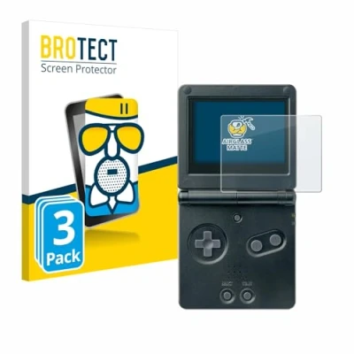 Imagen de BROTECT Protector Pantalla Mate Cristal para Nintendo Gameboy Advance GBA SP (3 Unidades) Protección Anti Reflejos