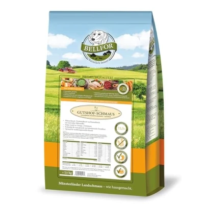 Imagen de Bellfor Gutshof Schmaus Alimento seco con Pollo, Pavo y Pato Sin Cereales Alto en ácidos grasos Omega 3 Rico vitaminas Naturales minerales antioxidantes 7,5 kg