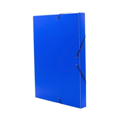 Imagen de Raylu Paper carpeta de proyectos Mate tamaño A4 con lomo 3 cm, cartón resistente y cierre gomas para escolares u oficina, Archivador 34 x 24 cm (Azul)
