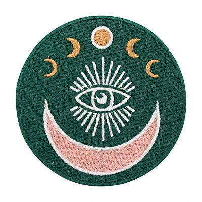 Imagen de Finally Home Parches Termoadhesivos de Planchado sin Costuras para Ropa Parche Colección Soul of The Moon: Ojo la verdad Aplique Codera Rodillera Bordado DIY