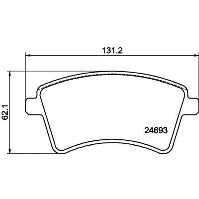 Imagen de HELLA 8DB 355 013 961 Juego de pastillas freno no preparado para indicador desgaste con tornillos pinza accesorios