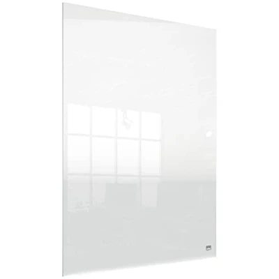 Imagen de Nobo Pizarra Blanca Magnética para Escritorio y Pared, Portátil, Borrado en Seco, Sin Marco, Incluye Rotulador Soportes, Transparente, 600 x 450 mm, 1915618