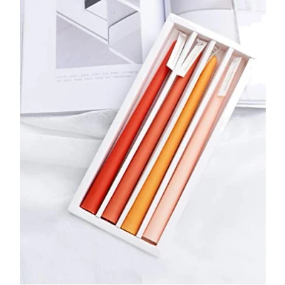 Imagen de vela de perfumada color regalo más 7 horas duración juego 4 (naranja naranja)