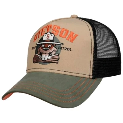 Imagen de Stetson Gorra Trucker Forest Patrol Small Niño/Hombre de Malla béisbol Snapback Cap Snapback, con Visera, Visera otoño/Invierno Primavera/Verano Talla única Negro