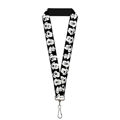Imagen de Buckle Down Cordón 1.0 Mickey Mouse Expressions C/U Negro/Blanco Llavero, Multicolor, Talla única Unisex Adulto