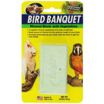 Imagen de Zoo Med Bird Banquet Bloque de alimento para pájaros, Mezcla Verduras, tamaño Grande, 1 x 142 g