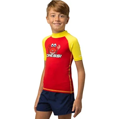 Imagen de Cressi Rash Guard Short Jr , Unisex Niños, Rojo (Red/Yellow), 13/14 años 164 cm