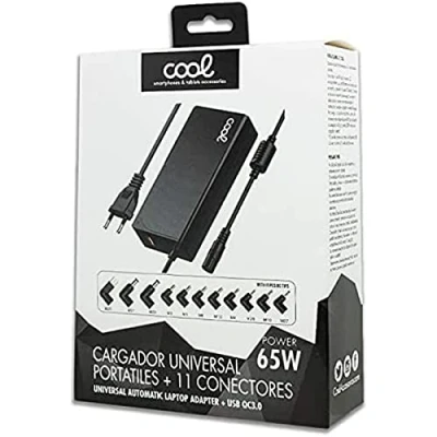 Imagen de Cargador Red Universal Orden. Portátiles 65w Automático Cool + 11 Conectores (usb Qc3.0)
