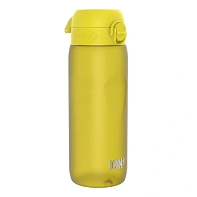Imagen de Ion8 Botella de Agua, 750ml, Deportiva, a Prueba Fugas, Fácil Abrir, Cerradura Segura, Asa Transporte, Apta para Lavavajillas, Agarre Contorneado, Sin BPA, Neutro en Carbono, Amarillo