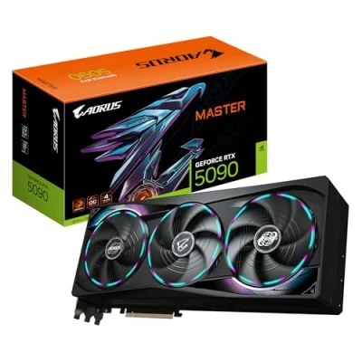 Imagen de Gigabyte AORUS GeForce RTX 5090 Master 32G Tarjeta Gráfica 32GB GDDR7, 512 bits, PCI E 5.0, 2655MHz Frecuencia Base, 3 x DP 2.1a, 1 HDMI 2.1b, GV N5090AORUS M 32GD