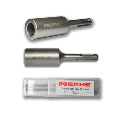 Imagen de WERHE® 20.2x28x100 Destornillador profesional de piquetas para la inserción puesta a tierra profundidad SDS Plus