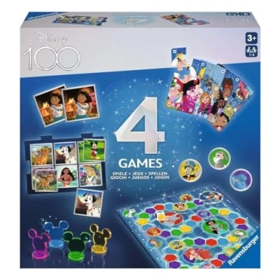 Imagen de Ravensburger Disney 100th Anniversary Juego de compendio Juegos 4 en 1 para niños a Partir 3 años