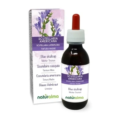 Imagen de Escutelaria americana o de Virginia (Scutellaria lateriflora) hierba Tintura Madre sin alcohol Naturalma Extracto líquido gotas 120 ml Complemento alimenticio Vegano