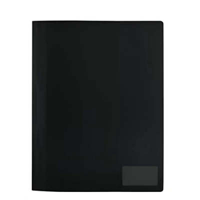 Imagen de HERMA Carpetas translúcido DIN A4 de plástico resistente y fácil limpiar con etiqueta, 1 carpeta película PP, Negro