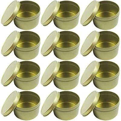 Imagen de CENRONG Tarros para Hacer Velas,12 latas Redondos de Aluminio Velas con Tapas Recipientes Vela DIY Almacenamiento en Seco