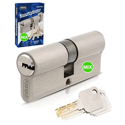 Imagen de GERCAR Juego de Cerradura profesional DIY MIX cilindro perfil 30/30 cierre uniforme según se desee combinar cilíndrica 60 mm A:30 B:30 montaje con una llave
