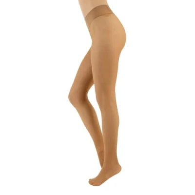 Imagen de CALZITALY Medias Sin Costuras, Pantimedias Invisibles, Pantys Transparentes 15 DEN Natural, Negro, Azúl, Verde, Rosa, Rojo, Lunares S, M, L, XL, XL Made in Italy (S, TAN)