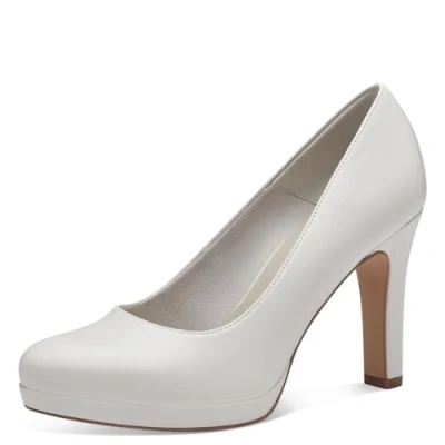 Imagen de Tamaris Damen 1 22426 41, Pumps Mujer, Blanco Mate, 41 EU