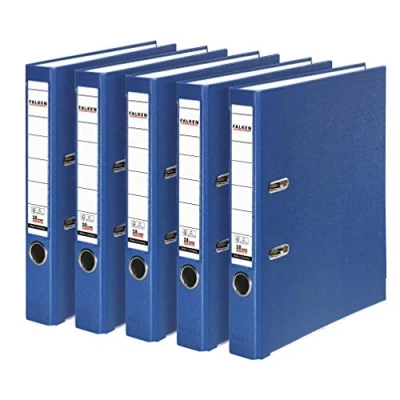 Imagen de Falken Carpeta de polipropileno colores, 3 y 5 unidades, color azul 5er Pack schmal