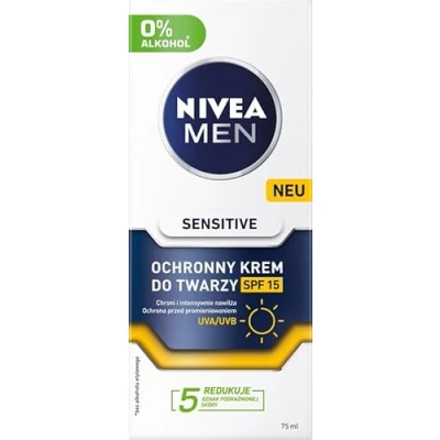 Imagen de NIVEA MEN SENSITIVE Crema facial protectora SPF 15, 75 ml