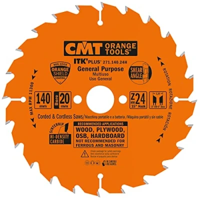 Imagen de CMT ORANGE TOOLS 271.140.24H Laminas CIRCULAR ULTRA ITK HW 140X1.8/1.2X20 (+16) Z24 ATB+S