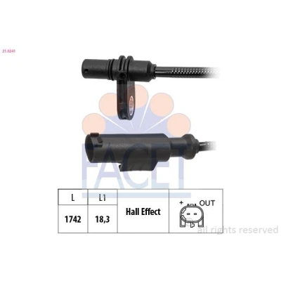 Imagen de FACET 21.0241 Sensor de ABS 1742 VOLKSWAGEN: Crafter 30 50 Furgón
