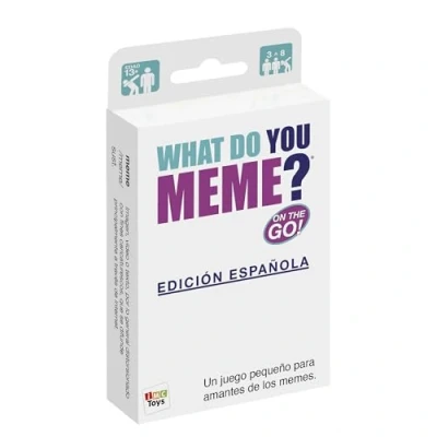 Imagen de IMC Toys What Do You Meme? On The Go, Versión de Viaje, para Llevar la Diversión Allá Donde Vayas, Compite y CREA los Memes Más Graciosos, Juego Adultos Mayores 18 Años