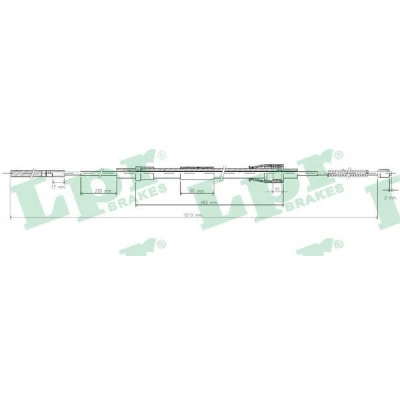 Imagen de LPR C0962B Cable de Freno Mano 1515/955 Tambor SEAT: Ibiza 2, Córdoba I Berlina
