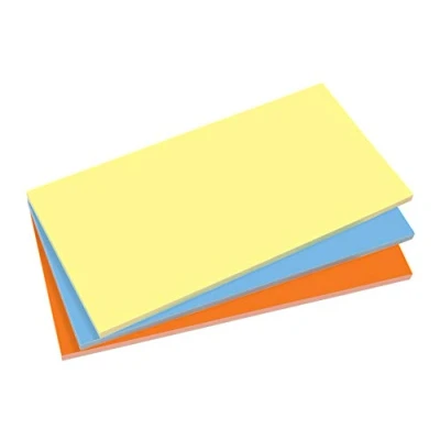 Imagen de SIGEL MU131 Notas electrostáticas para pizarras meet up y Artverum, adhesión estática sin adhesivo, como magnética, de colores surtidos (amarillo,azul, naranja), 10x10 cm, 3 blocs 100 hojas c/u.
