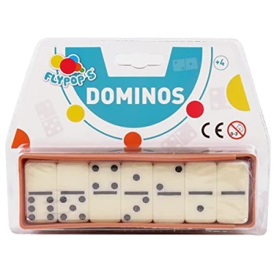 Imagen de FLYPOP&#039;S Dominos Juego de Mesa 140858 Blanco Plástico 2 A 4 Jugadores Niño Adulto Juegos Viaje cm x Partir años