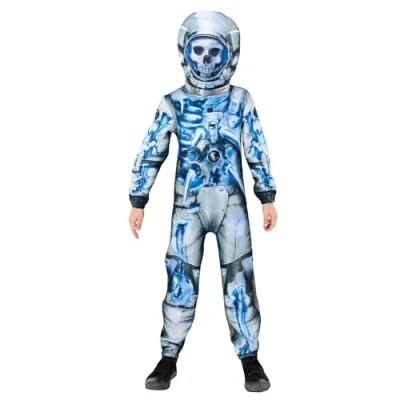 Imagen de amscan 9915145 Disfraz de esqueleto astronauta para niños Halloween Edad: 10 12 años