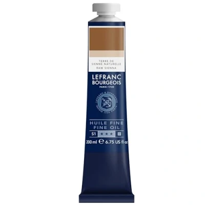 Imagen de Lefranc Bourgeois 301843 Pintura al óleo fina de calidad, resistente a La luz y consistencia uniforme, tubo 200 ml, ideal para lienzos tableros pintura, naturaleza Siena