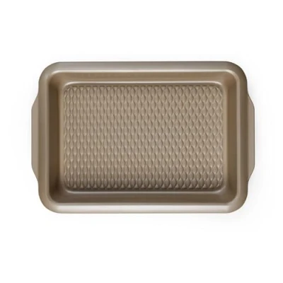 Imagen de Salter BW11120EU7 Bandeja Antiadherente Para El Horno De 39 cm, La Colección Olympus, Asador Duradero Hecho Acero al Carbono, Sin PFOA, Hornos Hasta 220 C, Dorado
