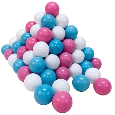 Imagen de KNORRTOYS.COM 100 Juego de Bolas Aprox. 6 cm diámetro, sin plastificantes peligrosos, Certificado TÜV, Color Rosa/Crema/Lightblue (56740)