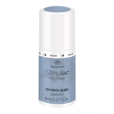 Imagen de alessandro Striplac Peel or Soak Esmalte de uñas LED en azul pastel, para perfectas 15 minutos, 8 ml