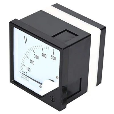 Imagen de AC 0 500V Medidor de Voltaje Panel Cuadrado Voltímetro Analógico Aguja Para Dispositivos Control Electrónico