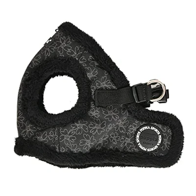 Imagen de Puppia Arnés para Perros pequeños y medianos Hepatica B Ajustable cómodo, Color Negro