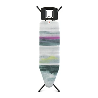 Imagen de Brabantia Mesa de Planchar B con Soporte Sólido Plancha Vapor Universal Ajustable para Diestros y Zurdos No se Desliza Araña Plegable Morning Breeze 124x38 cm