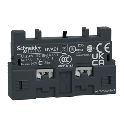Imagen de Schneider Electric GVAE1 Tesys Gv2 &amp; Gv3, Contacto Auxiliar, 1 Na/Nc