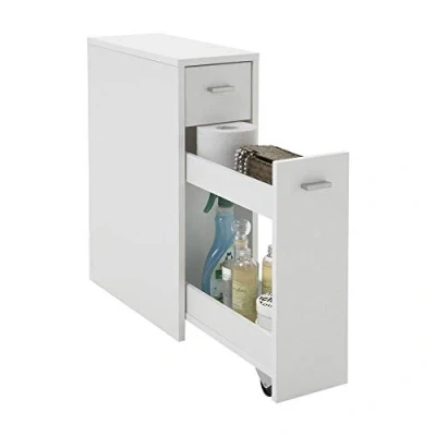 Imagen de FMD Möbel Denia Cómoda de Baño, Madera, Blanco, 20x45x61 cm