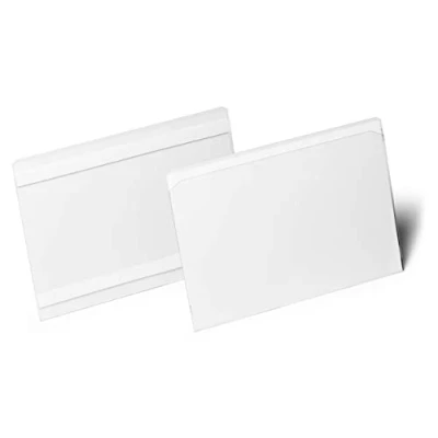 Imagen de Durable Bolsillo para etiquetas HARD COVER autoadhesivas A5 horizontal, paquete de 10, 118319