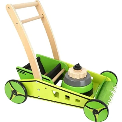 Imagen de Small Foot 11292 Carrito de Madera para Aprender a Andar con cortacésped, Certificado FSC 100%, Juguete Activo rol, Multicolor