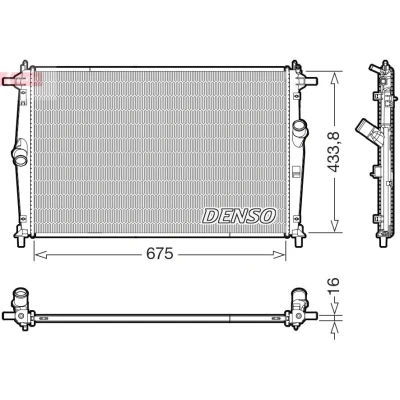 Imagen de Radiador, refrigeración del motor DENSO DRM44054