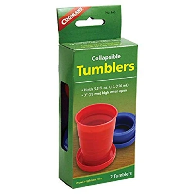 Imagen de Coghlans Collapsible Tumblers pkg of 2 Taza para Acampada, Color Multicolor, Talla UK: Pack