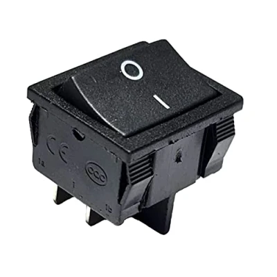 Imagen de Interruptor basculante negro 4 pines 6 A 250 VAC 24 x 21 mm
