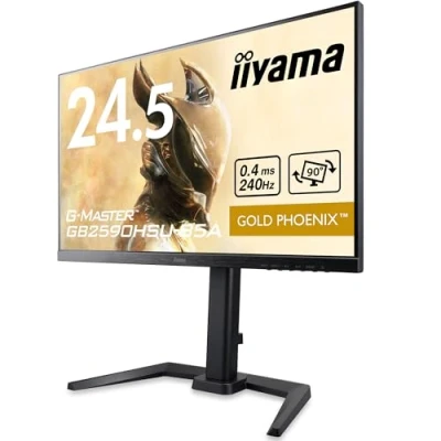 Imagen de iiyama GB2590HSU B5 24,5&quot; Fast IPS Gaming, G Master Gold Phoenix, FreeSync Premium, 1920x1080, 240Hz, 400cd/m², 1000:1, HDMI, DisplayPort, 0,4ms (MPRT), Altavoces, USB HUB (2X 3.0), HDR400