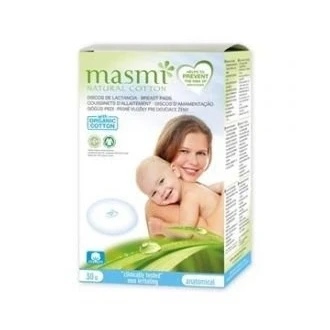 Imagen de Discos de Lactancia 30 unidades Masmi Natural Cotton