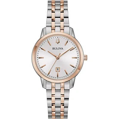 Imagen de Bulova Reloj Analógico para Mujeres de Cuarzo con Correa en Acero Inoxidable 98M137